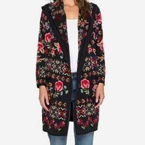 Johnny Was Long Hooded Cardigan